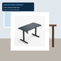 Bureau debout électrique moderne en bois à hauteur réglable avec plateau de 1200 x 600 mm et contrôleur de mémoire à moteur unique