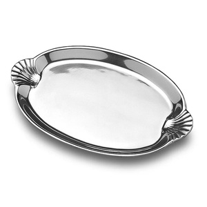 Nouvel arrivage de plateau de service en aluminium Plateau de designer fait main de belle qualité Plateau de service classique élégant en gros Nouveau plateau de service en métal - Product Image 4