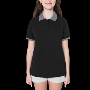 Polo deportivo de color sólido personalizado, camiseta con logotipo bordado, Polo básico de golf liso, Polo antibolitas para mujer - Product Image 4