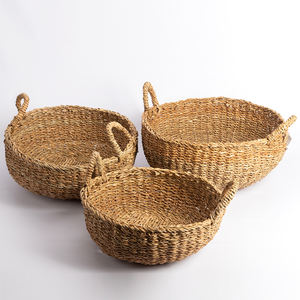 Cesta de almacenamiento de pasto marino más vendida para decoración del hogar y la cocina, cuencos de pasto marino hechos a mano - Product Image 3