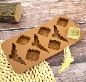 Halloween chauve-souris Silicone chocolat moule <span class=keywords><strong>Vampire</strong></span> <span class=keywords><strong>dents</strong></span> gâteau bonbons glace fabrication crâne os savon bougie moule fête décor cadeaux - Product Image 1