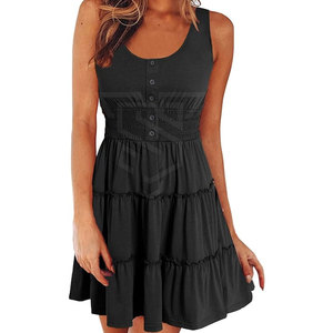 ชุดเดรสผ้าฝ้ายฤดูร้อนสำหรับผู้หญิงชุดเดรสสำหรับใส่ในฤดูร้อนสินค้ามาใหม่สีกำหนดโลโก้ได้เอง - Product Image 1