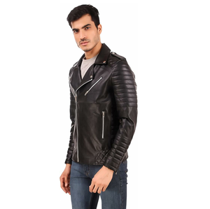 Veste en cuir mince d'hiver pour hommes PU respirant avec poches à fermeture éclair cool Service OEM Matériau en toile à la mode - Product Image 2