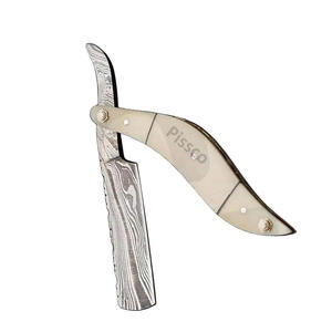 Navaja de Afeitar Recta de Acero Inoxidable, Herramienta de Barbería para Salón, Hecha a Medida por Pissco Pakistán - Product Image 6