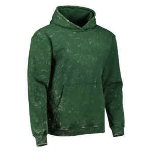 Recién llegado, sudaderas con capucha de lana de manga larga para hombre, etiqueta privada personalizada, ropa de invierno informal, patrón estampado, técnica teñida lisa de verano - Product Image 1