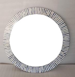 Miroir mural moderne artisanal et décoration murale, idéal pour le salon ou le bureau, miroirs de luxe en incrustation d'os - Product Image 6