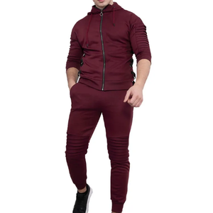 Custom High Quality <b>Men's</b> Gym Two-<b>Piece</b> Zipper Sweatsuit <b>Sets</b> Active Wear Jogger Plus Size Lightweight Seamless for Autumn Sport - Product Image 1