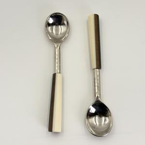 Ensemble de cuillères à glace en acier inoxydable unique pour mariage occidental, durable, miroir argenté, pour les fêtes et l'usage domestique - Product Image 3