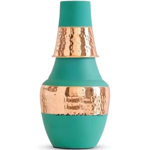 Carafe en cuivre avec couvercle, améliore l'hydratation naturellement, antimicrobienne et écologique, grande capacité pour la maison et le bureau - Product Image 5