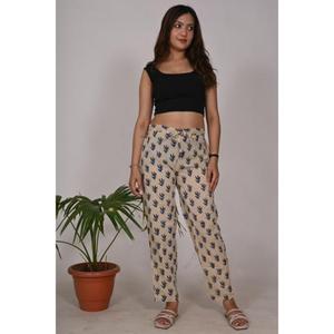 Pantalones de pijama con estampado de bloques de algodón para mujer, pantalones de dormir con cintura elástica, pantalones de dormir suaves y cómodos - Product Image 4