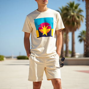 2024 Jogging Running Wear camisetas y pantalones cortos hombres verano Camisetas y pantalones cortos conjuntos de dos piezas ciclismo pantalones cortos conjuntos hombres - Product Image 1