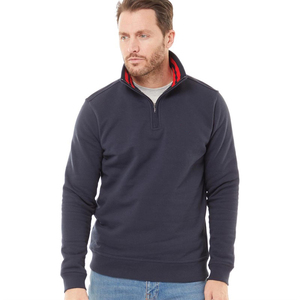 Men's Navy Half-<b>Zip</b> Pullover <b>Sweatshirts</b> Stylish Comfortable Design Perfect for Casual Wears and Outdoor Activities - Product Image 1
