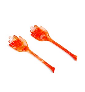 Derniers accessoires de cuisine faits à la main ensemble de service à salade en bois fabricant indien accessoires de cuisine cadeaux de pendaison de crémaillère - Product Image 3