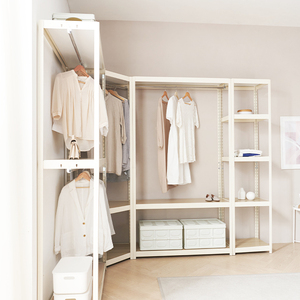 ตู้เก็บของในห้องนอน,ตู้เสื้อผ้าไม้สีขาวโมเดิร์นเดินใน Wardobe - Product Image 2