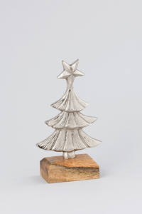 Décoration de table de sapin de Noël au design moderne Sculpture en métal faite à la main pour la décoration intérieure Derniers ornements de sapin de Noël - Product Image 2