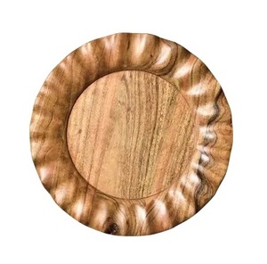 Placas de cargador de madera de alta calidad con acabado quemado de estilo moderno, Plato decorativo para servir de comedor de boda - Product Image 3