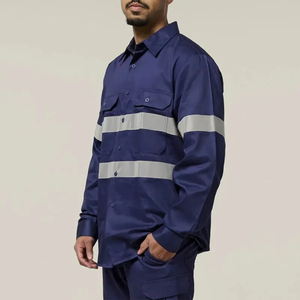 ชุดทำงานกันน้ำ ทนไฟ โพลีเอสเตอร์ สะท้อนแสงสูง สำหรับคนงานก่อสร้าง - Product Image 5