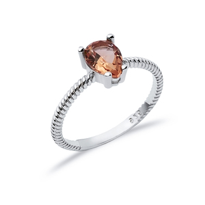 Anillo con Racimo de Piedras Sultanita en Forma de Pera de 6x8 mm, Joyería Turca Hecha a Mano al por Mayor en Plata de Ley 925 - Product Image 3