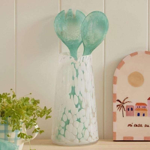 Cuillères en résine faites à la main, serveurs à salade, fête, écologiques, en provenance d'Inde, vente en gros, multicolores, ustensiles, artisanat Saniya - Product Image 4