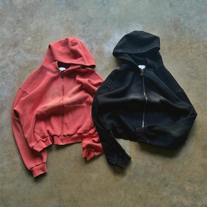 2025 Custom Printed Embroidered 100% Cotton Customizable Oversized Fit Long Sleeve Kangaroo Pocket Hooded Plain Solid <b>Hoodie</b> - Product Image 2