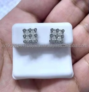 Offre Spéciale boucles d'oreilles en diamant de luxe Moissanite pierres créées en laboratoire en argent sterling 925 pour les femmes disponibles à un prix abordable - Product Image 3
