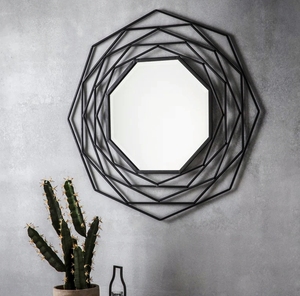 Usine directe lune étoile exportations nordique métal argent miroirs muraux décoratifs moderne noël salon décor commandes en gros - Product Image 1