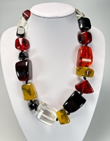 Collier en perles de résine époustouflant avec des couleurs vives, accessoires de bijoux de mode, produit fabriqué par Blatant Exports