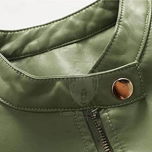 Chaqueta de Cuero para Mujer, Moderna y Popular, Color Sólido Único, Chaqueta de Invierno para Mujer, Servicios OEM, Logotipo y Diseño Personalizado Disponible - Product Image 3