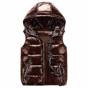 Veste matelassée légère sans manches pour homme, en toile matelassée, col montant, coupe-vent personnalisé, vêtements chauds en gros - Product Image 1