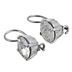 Pendientes de Plata Hipoalergénicos con Cristales y Circonita Cúbica para Mujer, Ideales para Regalo - Product Image 2