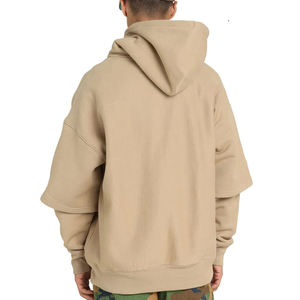 Sudadera con capucha lavada con ácido Vintage de peso pesado para hombre, capucha de manga doble bordada con logotipo personalizado, estilo diferente para el invierno - Product Image 3