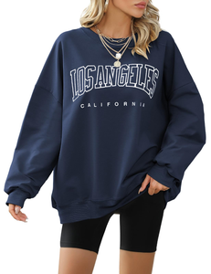 Fabricant de sweats à capuche pour femmes, surdimensionnés, lourds, solides, décontractés, imprimés de lettres, pour femmes - Product Image 1