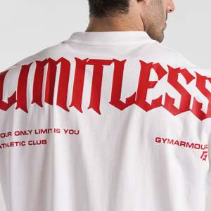 เสื้อยืด GA Limitless Oversized ผ้าฝ้าย 100% ระบายอากาศได้ดี สีขาว แบบเจอร์ซีย์  ด้วยเทคนิคการฟอกสีแบบ Acid Wash น้ำหนักผ้า 300gsm ลายเรียบ พร้อมโลโก้ - Product Image 5