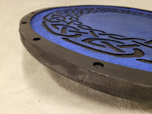 โล่กลมยุคกลางทรงกลม22นิ้วพร้อมสายรัดปรับได้และสีฟ้า3มิติตามสั่งโดยหัตถกรรม Calvin - Product Image 3