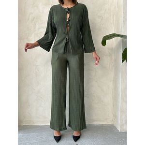 Pantalones Plisados al por Mayor - CAQUI - Product Image 2