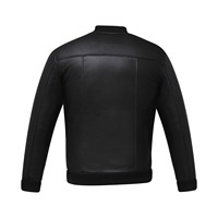 Blouson Bomber Homme Personnalisable en Peau de Mouton Noire – Coupe-Vent, Imperméable, Respirant, Écologique, Tendance, Design Classique, Jeunesse