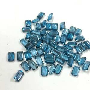 Meilleur prix sur Haute Qualité 5mm Topaze Bleue Carré Princesse Coupe Quartz Lâche Pierres Précieuses Naturel Indien Fournisseur IGI Certifié - Product Image 4