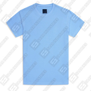 Venta caliente de alta calidad personalizable tela texturizada camiseta en blanco en color azul cielo de alta calidad suave y cómodo Steetwears - Product Image 1