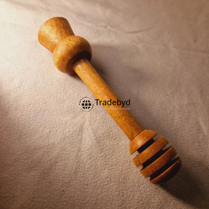 Tarro de miel de madera natural de primera calidad, hecho a mano, ecológico, apto para lavavajillas, para decoración de cocina orgánica, Tradebyd - Product Image 4