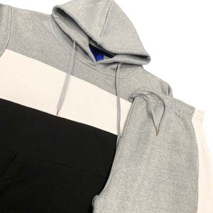 ชุดวอร์มผู้ชายแบบมีฮู้ด โลโก้สั่งทำใหม่ ผ้าคอตตอน 100% แห้งเร็ว ชุดสองชิ้น สีพื้นลำลอง - Product Image 4