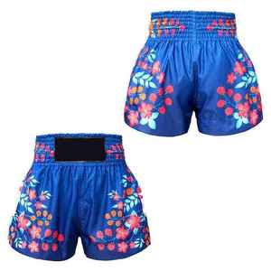 Short thaïlandais Muai imprimé de haute qualité Short thaïlandais Muai de couleur unie à vendre Short thaïlandais Muai fabriqué au Pakistan - Product Image 1