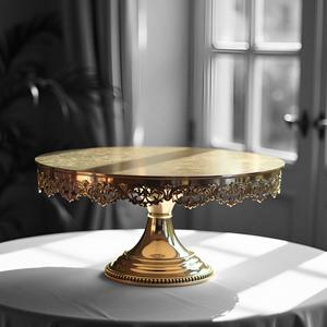 Présentoir à gâteaux en or Présentoir à desserts d'anniversaire Présentoir alimentaire Outils de gâteaux de mariage - Product Image 6