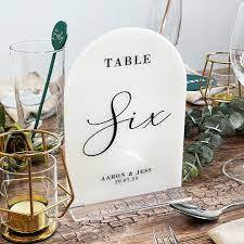 Arch Acrylique Table Numéros Variété Design Acrylique Signe, Plexi Table Numéros, De Luxe De Mariage Table Décor Centres De Table Décorations - Product Image 6