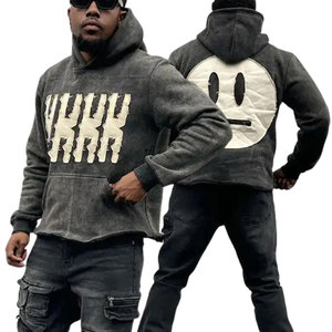 Meilleure vente Sweats à capuche de broderie de détresse Nouveau design Respirant Basics Cotton Blended Bon marché Prix Sweats à capuche de broderie de détresse - Product Image 1