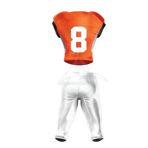 Tenues d'équipe professionnelles pour le football américain, ensembles de maillots courts personnalisables, vêtements de sport pour hommes, séchage rapide, respirant, 100% polyester - Product Image 2