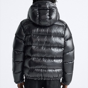 เสื้อแจ็คเก็ตพัฟเฟอร์สีดำคุณภาพพรีเมียมขายดีสำหรับฤดูหนาว สไตล์สตรีทแวร์ แจ็คเก็ตฤดูหนาวมีฮู้ดสำหรับผู้ชาย แจ็คเก็ตขนเป็ด 2025 - Product Image 6