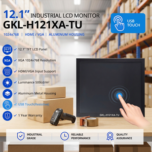 Premium <b>Plug</b> and Play Rack Monitor <b>USB</b> PNP Rack Touch Monitor Rack Mount PNP Monitor With Rack Mount Brackets - Product Image 1