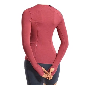 El último diseño de camisetas de manga completa de yoga Fit Basic Blank para la venta en todos los colores y tamaños Camisetas de manga completa de yoga - Product Image 3