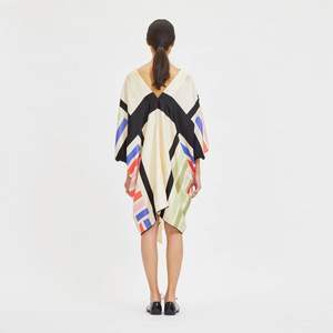 JSDC Ropa de Playa Estilo Cinturón Impreso Seda Suave Vestido de Caftán Corto Diseño Recién Llegados Verano Playa Hermoso Vestido para Mujeres - Product Image 4