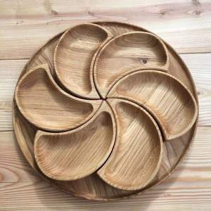 Bandeja decorativa en forma de hoja, superventas, hecha a medida, nuevo diseño, Hotel y fiesta, bandeja de madera pulida usada - Product Image 3